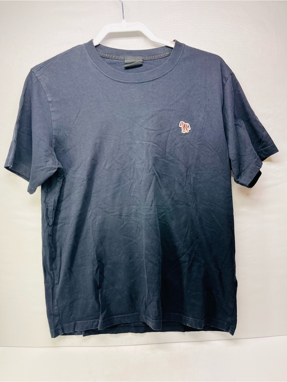 Paul Smith Navy Short-Sleeve Crewneck T-Shirt with Multicolor Zebra Patch